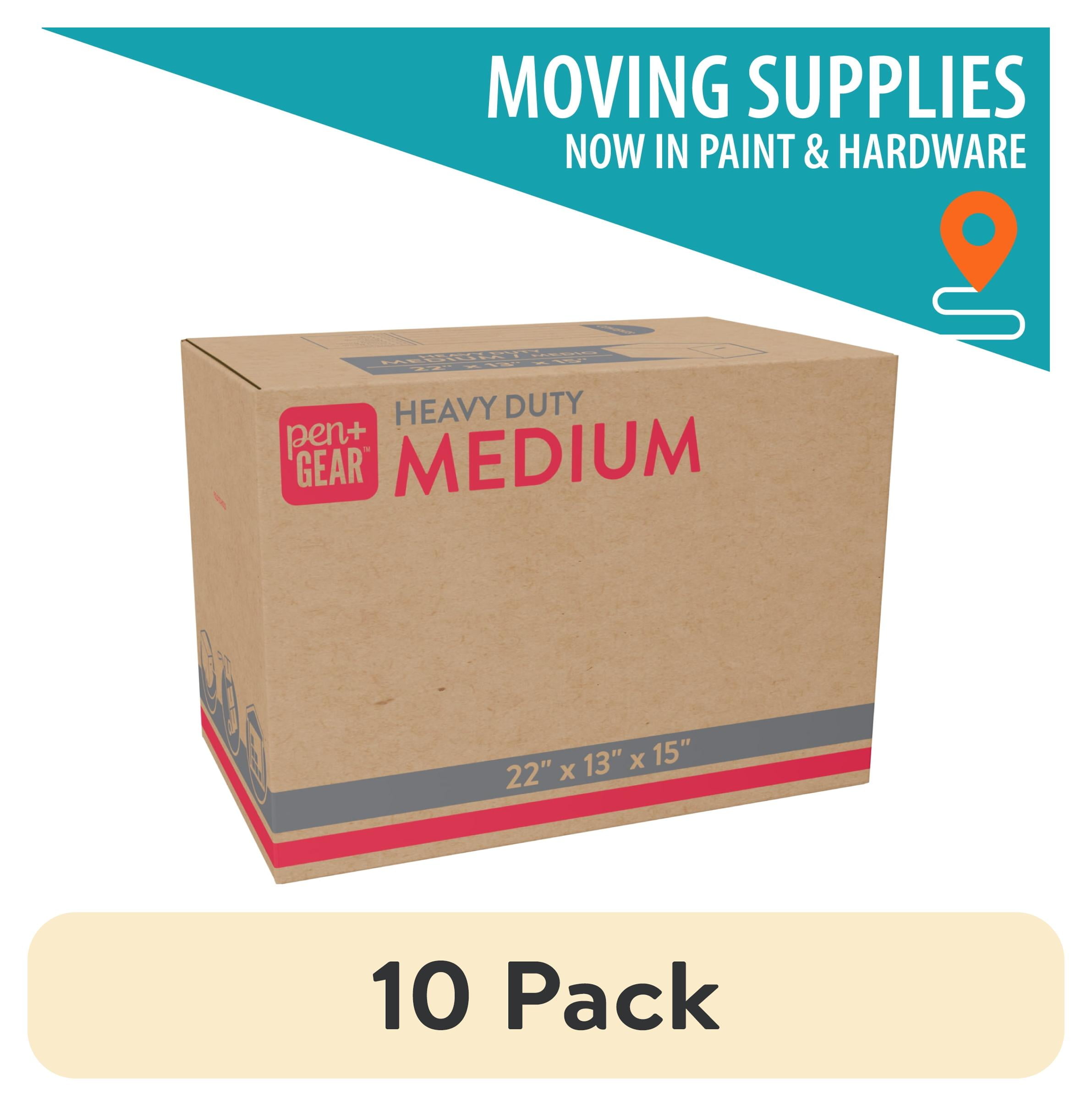 (10 pack) Pen+Gear Medium Heavy Duty Kraft Moving Boxes, 22L x 13W x 15H