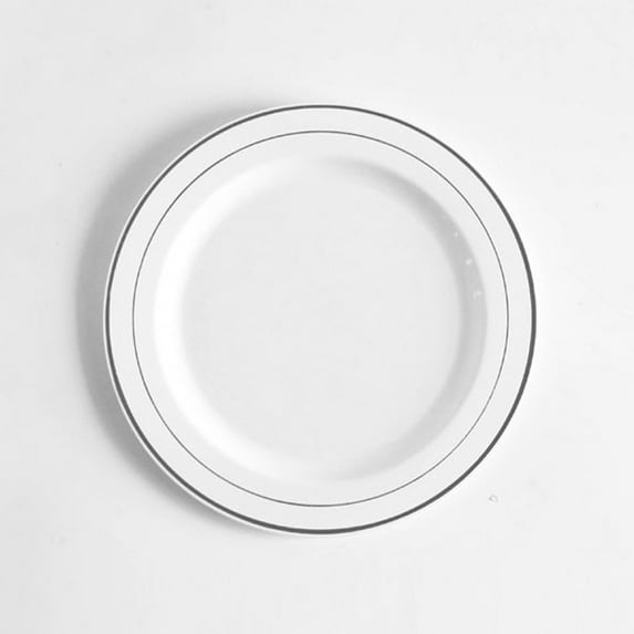 10-pack Plastic Plates, Disposable Dinner Plates/salad Plates/dessert Plates, Suitable for Weddings, Parties and Holiday Party Supplies