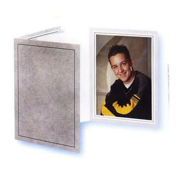(10 pack) Printed Charcoal Cardstock Photo Folder Single 8x10 Vertical Frame sold in 10s - 8x10
