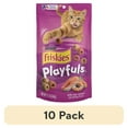 thumbnail image 1 of (10 pack) Purina Friskies Playfuls Cat Treats, Salmon & Shrimp, 2.1 oz Bag, 1 of 9