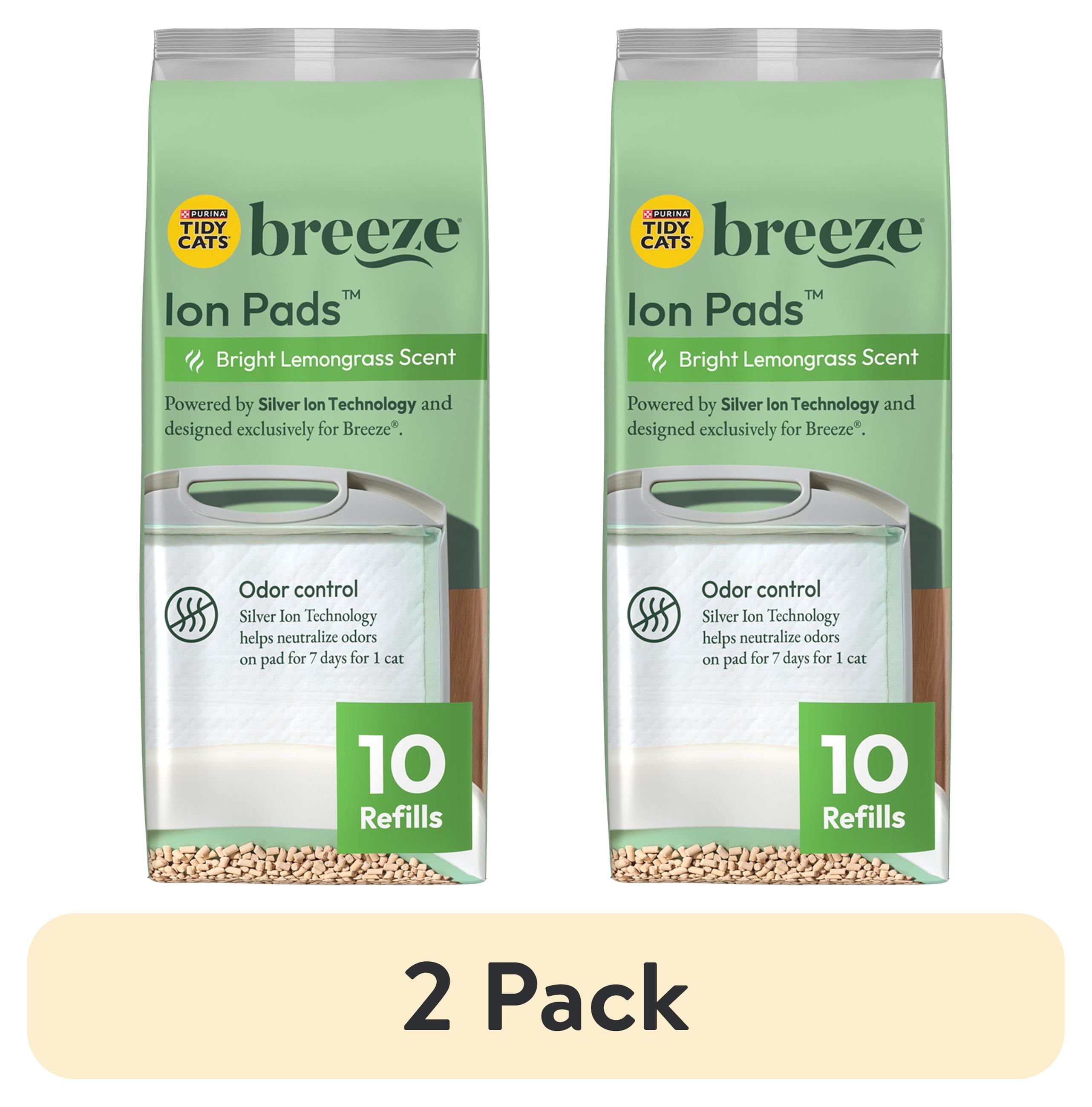 10 pack) Purina Tidy Cats Breeze Bright Lemongrass Scented Ion Cat