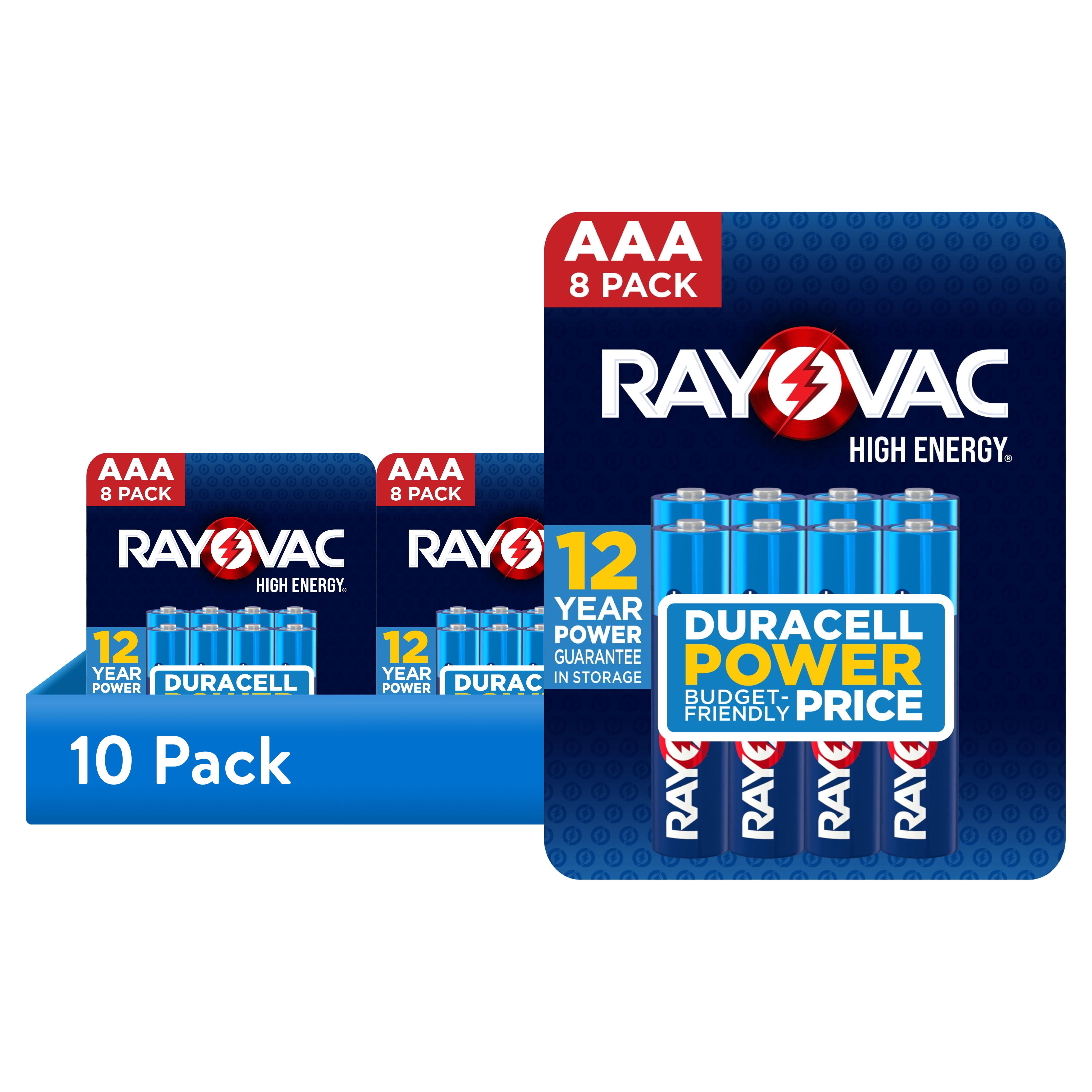 (10 pack) Rayovac High Energy AAA Batteries (8 Pack), Triple A Batteries