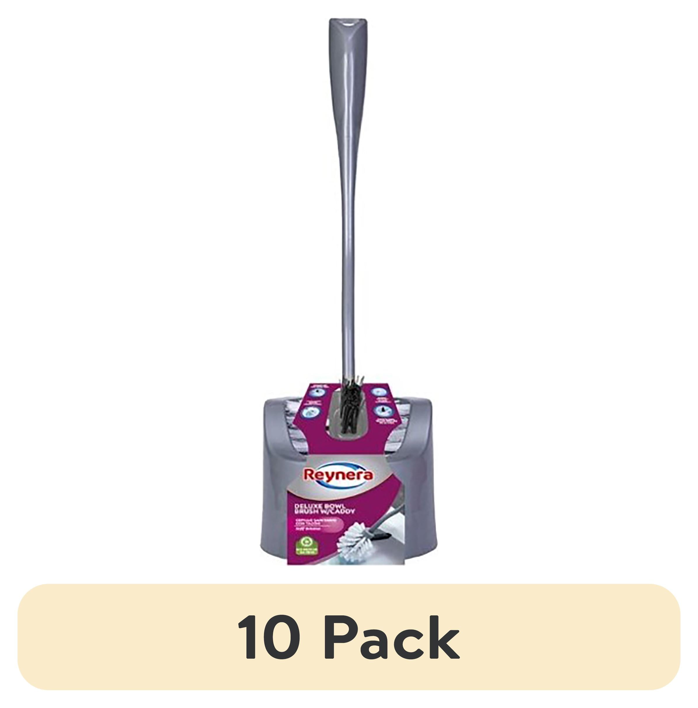 (10 pack) Reynera Plastic Bowl Brush with Caddy, Adult, Grey
