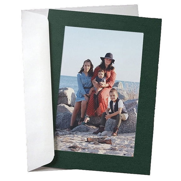 (10 pack) SIMPLICITY FOREST-GREEN Photo Insert Card sold in 10s - 4x6