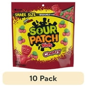(10 pack) SOUR PATCH KIDS Cherry Soft & Chewy Candy, Share Size, 10.86 oz