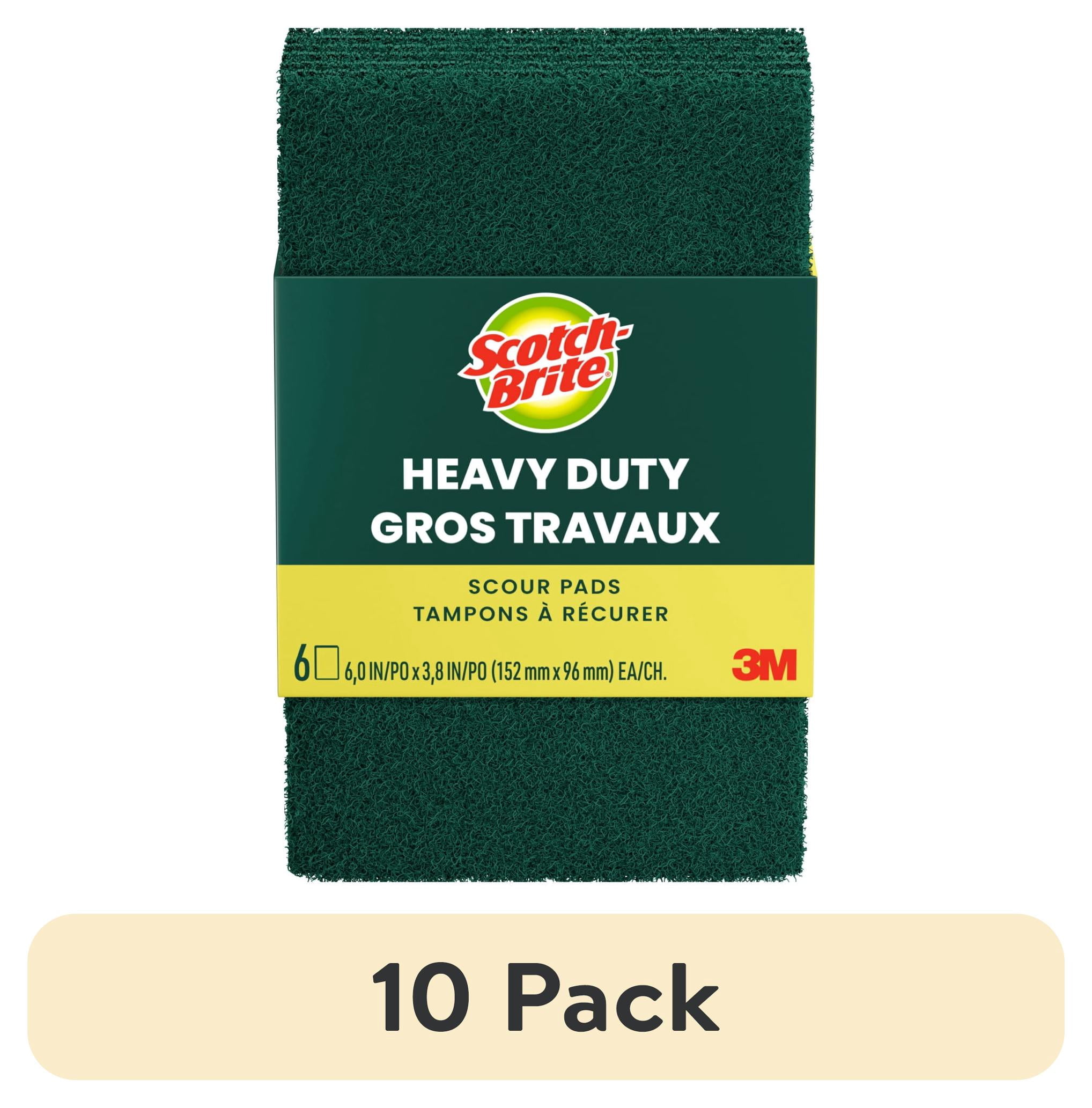 (10 pack) Scotch-Brite Heavy Duty Scour Pads, 6 Sponges Total