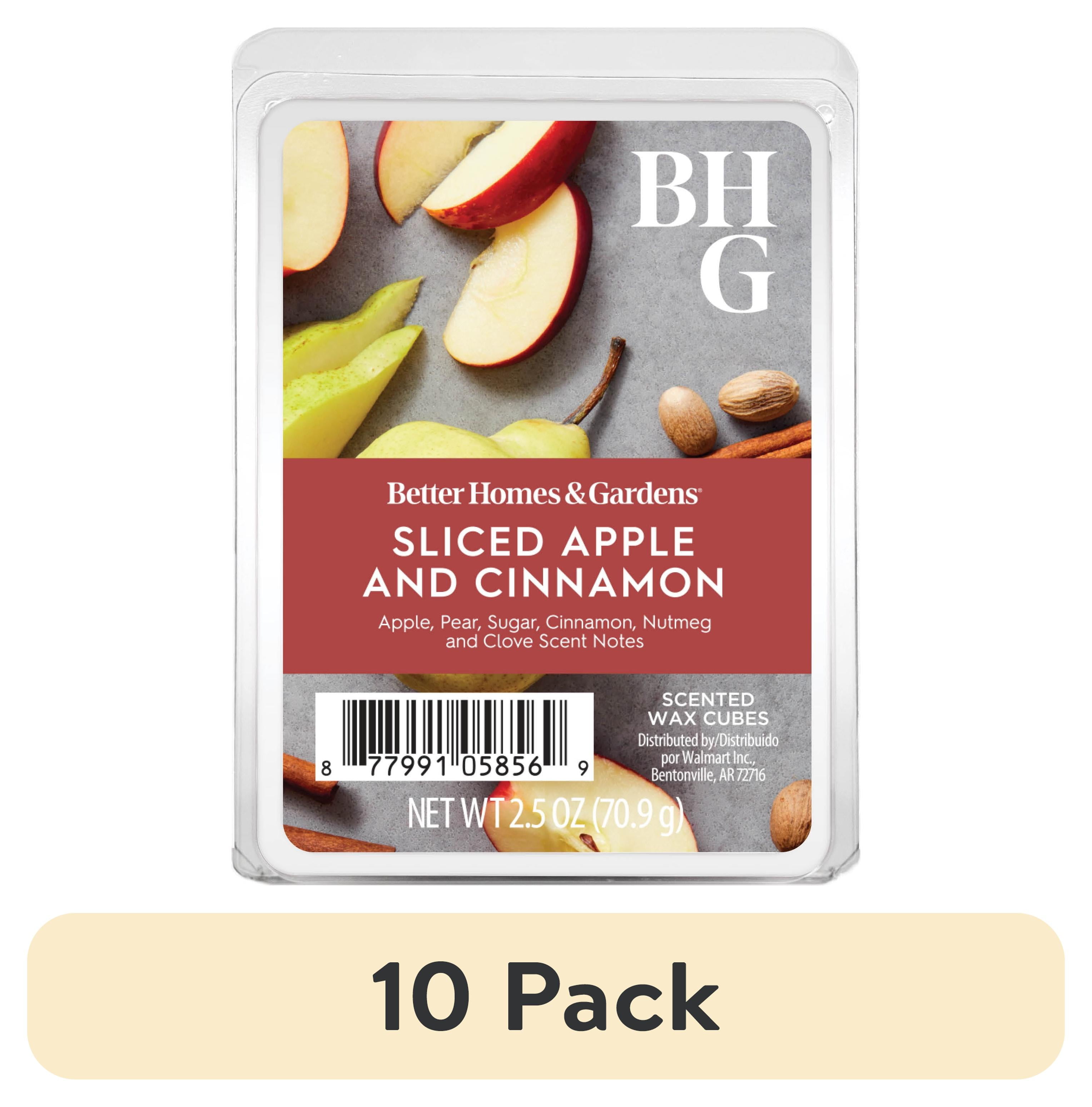 (10 pack) Sliced Apple Cinnamon Scented Wax Melts, Better Homes & Gardens, 2.5 oz (1-Pack)