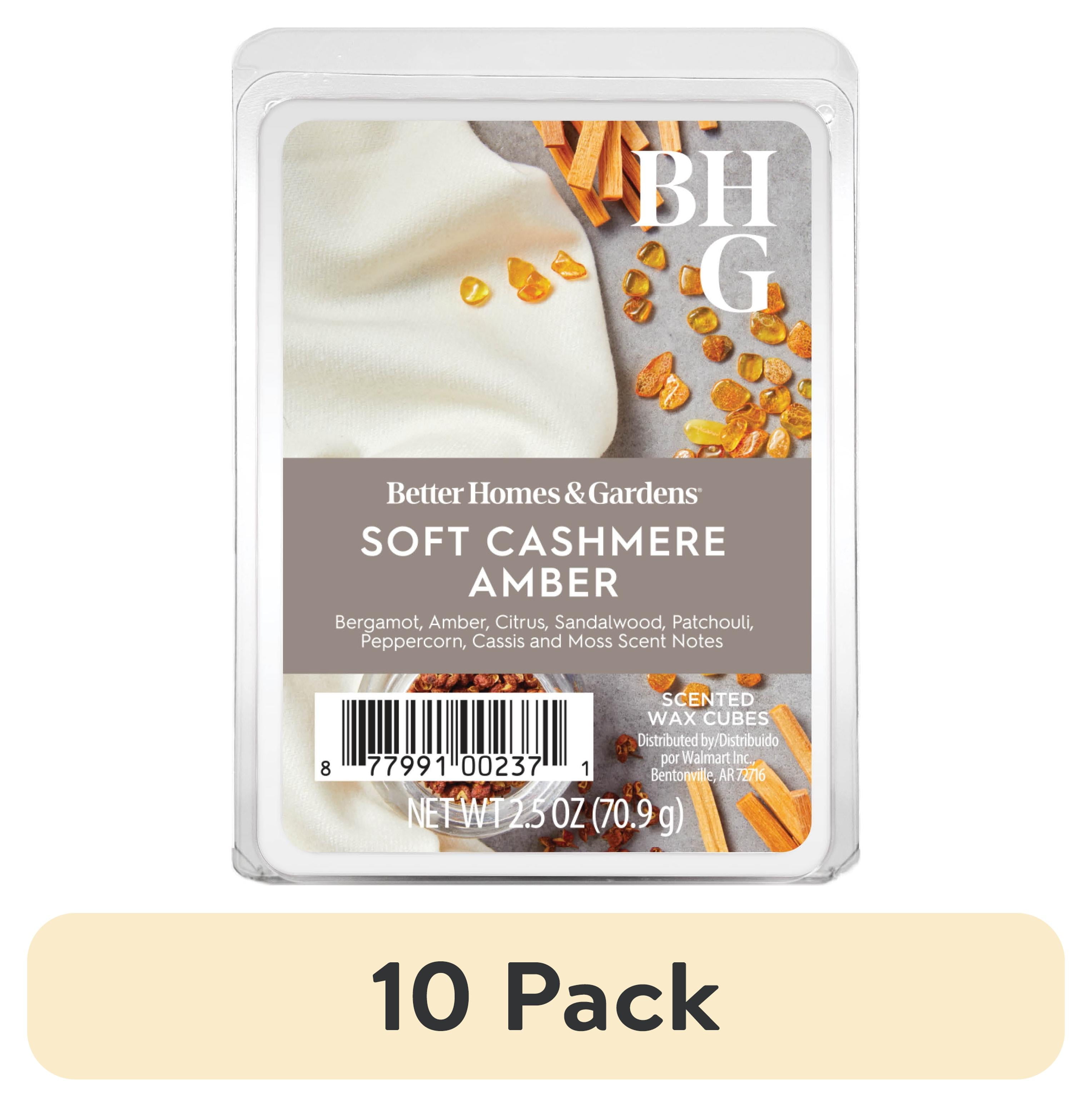 (10 pack) Soft Cashmere Amber Scented Wax Melts, Better Homes & Gardens, 2.5 oz (1-Pack)