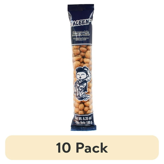 (10 pack) Taleen Japanese Style Roasted Edible Peanuts, 5.71 oz Bag