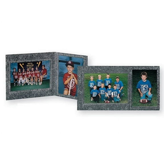 (10 pack) Team Player 7x5 3one-half inchx5 MEMORY MATES Marbleized-Charcoal Cardstock double sold in 10 s - 5x7
