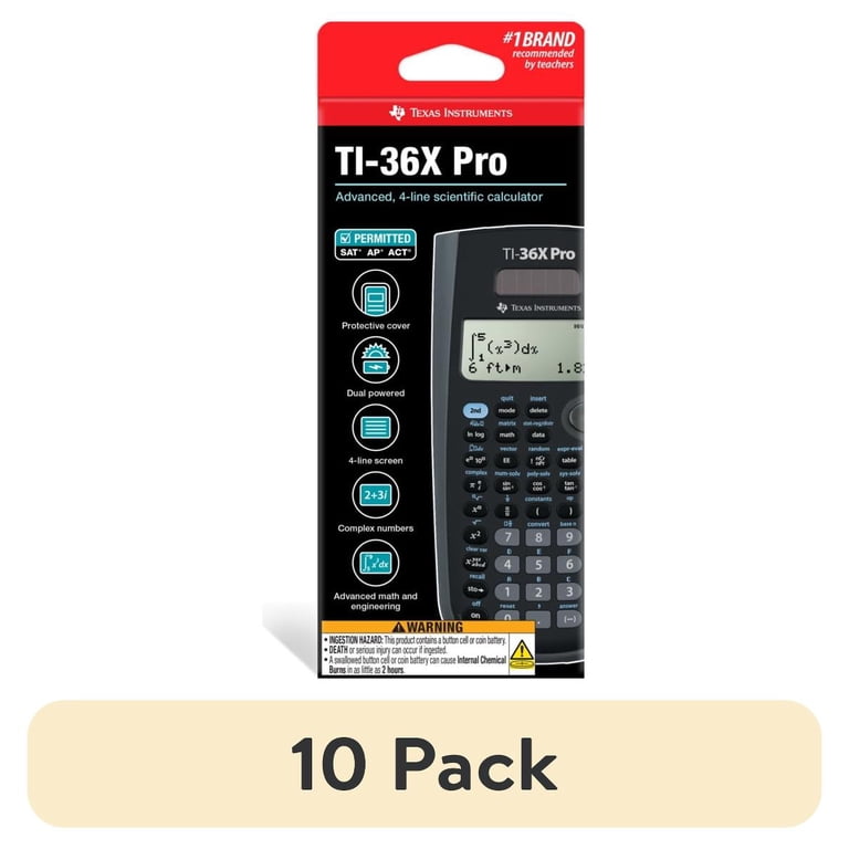 10 pack) Texas Instruments TI-36X Pro Scientific Calculator