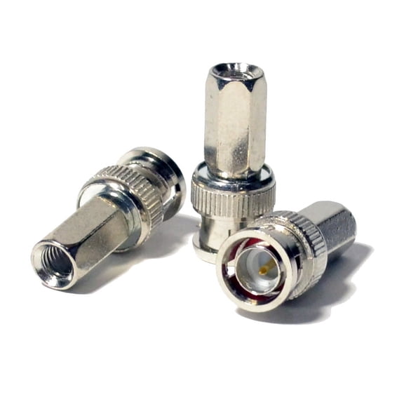 10 pack Twist on BNC Male Connector Adapter for RG59 Coax Cable CCTV Camera