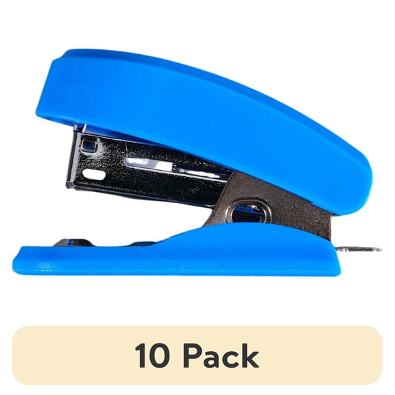 (10 pack) U Style Mini Blue Stapler Set with Staples