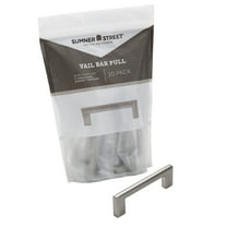 10 pack Vail 4" Satin Nickel Bar Pull