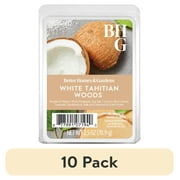 (10 pack) White Tahitian Woods Scented Wax Melts, Better Homes & Gardens, 2.5 oz (1-Pack)