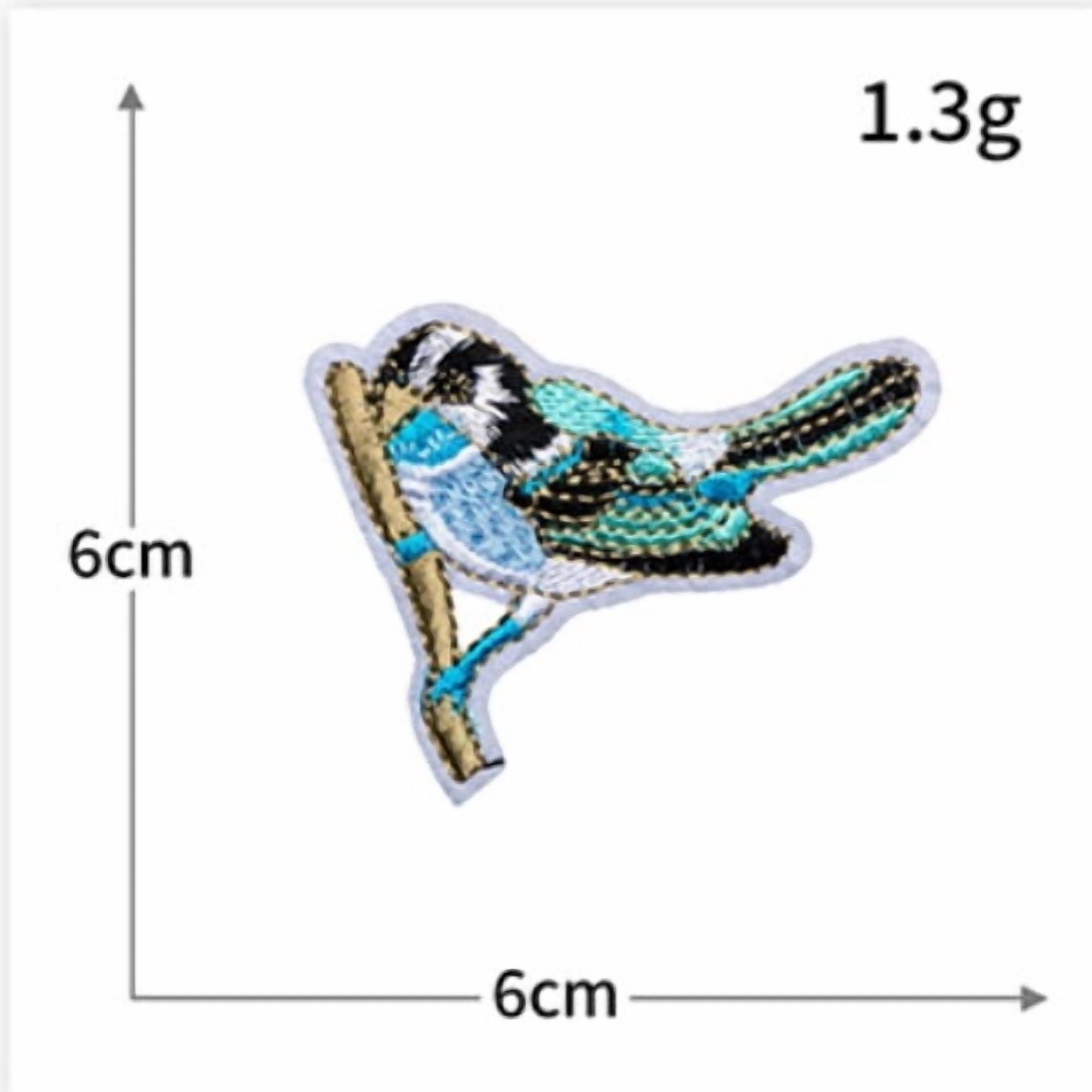 10-pack flower and bird embroidery computer embroidered cloth patch appliqué clothing accessories adhesive backing ironing seam-free patch patch