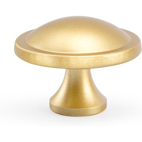 10-pack golden cabinet handle drawer decorator, diameter 1-1/2-inch round mushroom hardware