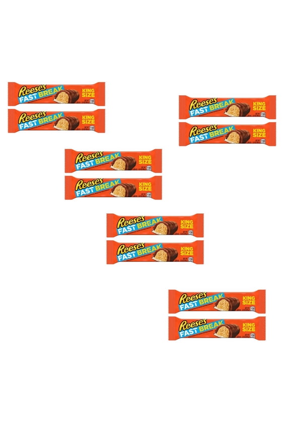 10 pack of Reese's Fast Break- a Delectable Delight | King Size Bars, 3.5 Oz Bar | Buy From RADYAN
