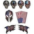 thumbnail image 1 of 10 pack of Small Skull Spartan Hard Hat Helmet 3M Vinyl Decal Sticker Decals, 1 of 8