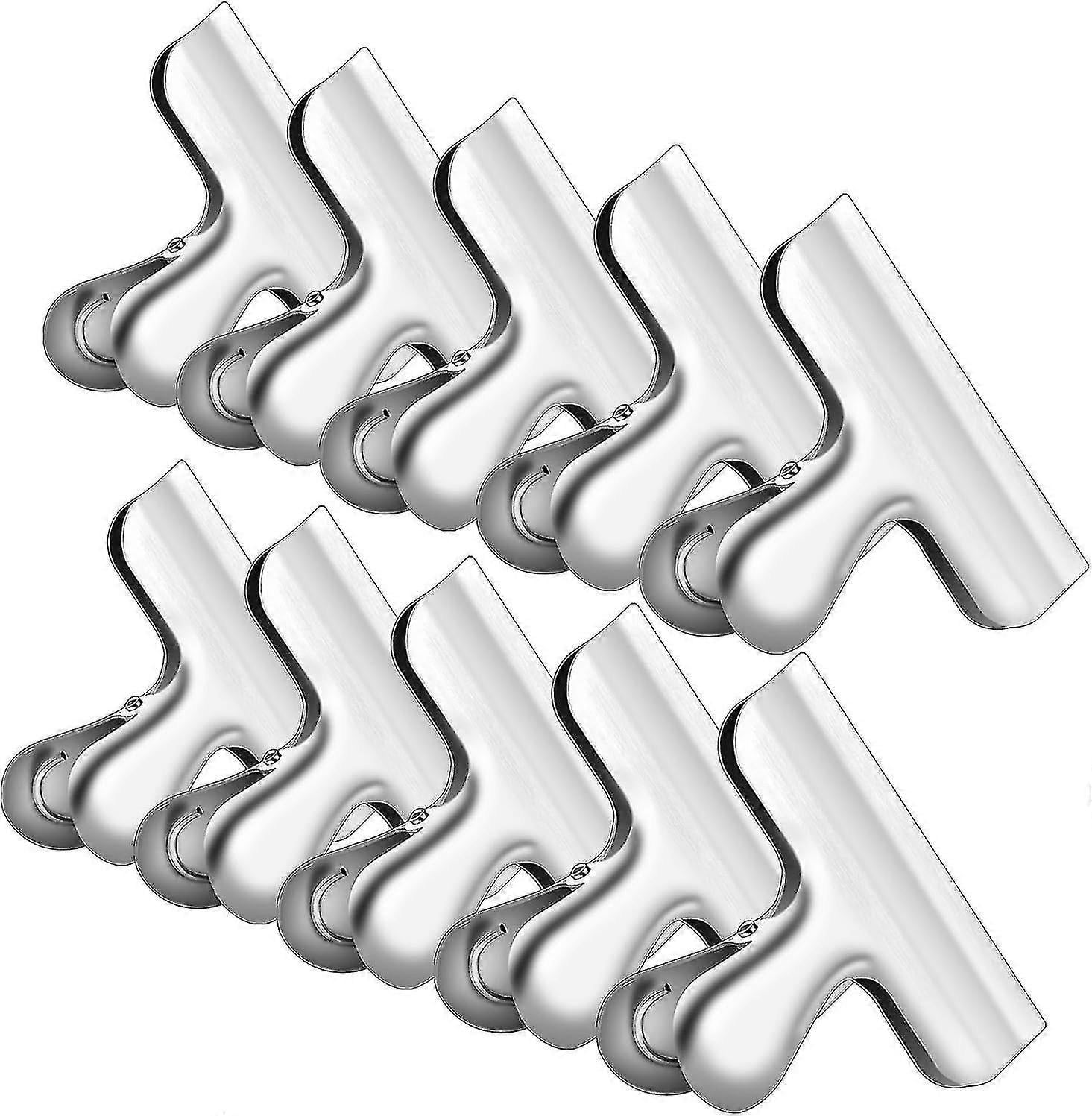 10 pack stainless steel bag clips food preservation sealing clips for sealing food packaging sealing clips