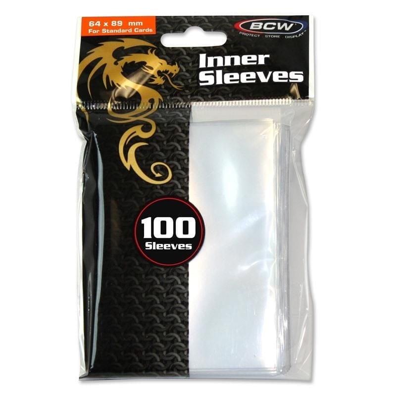 10 packs of 100 (1000) BCW Clear Standard Sized Card Regular Inner Sleeves - Walmart.com 10 packs of 100 (1000) BCW Clear Standard Sized Card Regular Inner Sleeves - Walmart.com
