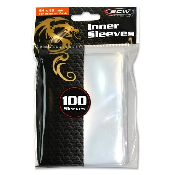 10 packs of 100 (1000) BCW Clear Standard Sized Card Regular Inner Sleeves
