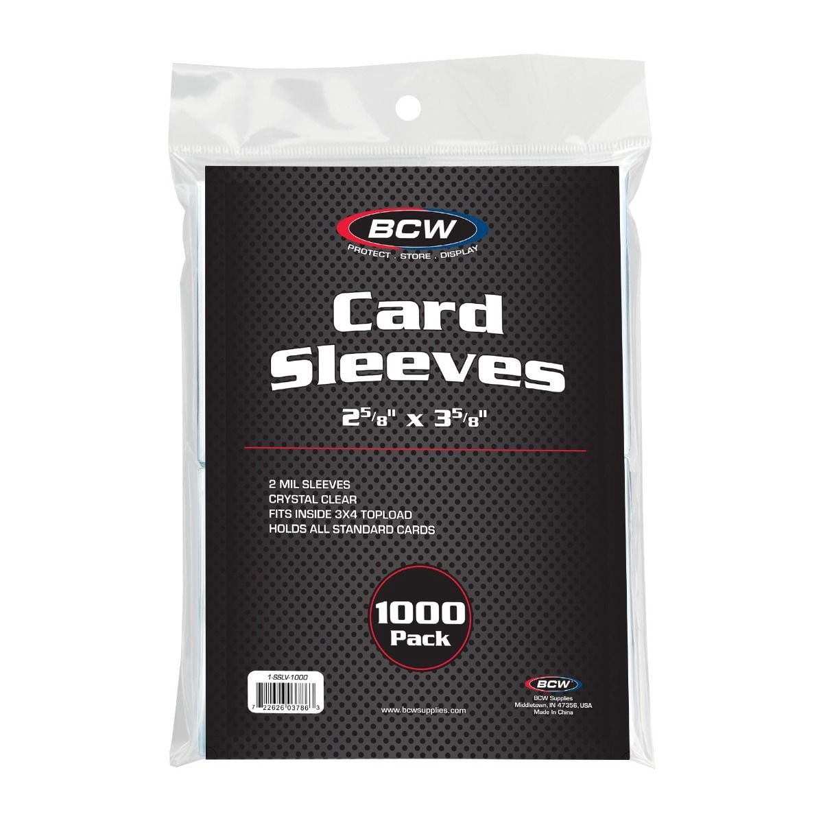 10 packs of 1000 (10000) BCW Clear Standard Sized Card Sleeves