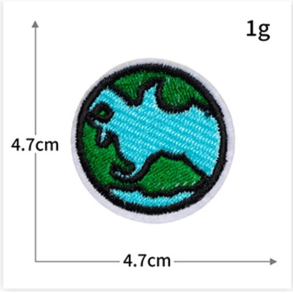 10 packs of cloth patches, earth embroidery patches, clothing accessories, diy patches and stamps