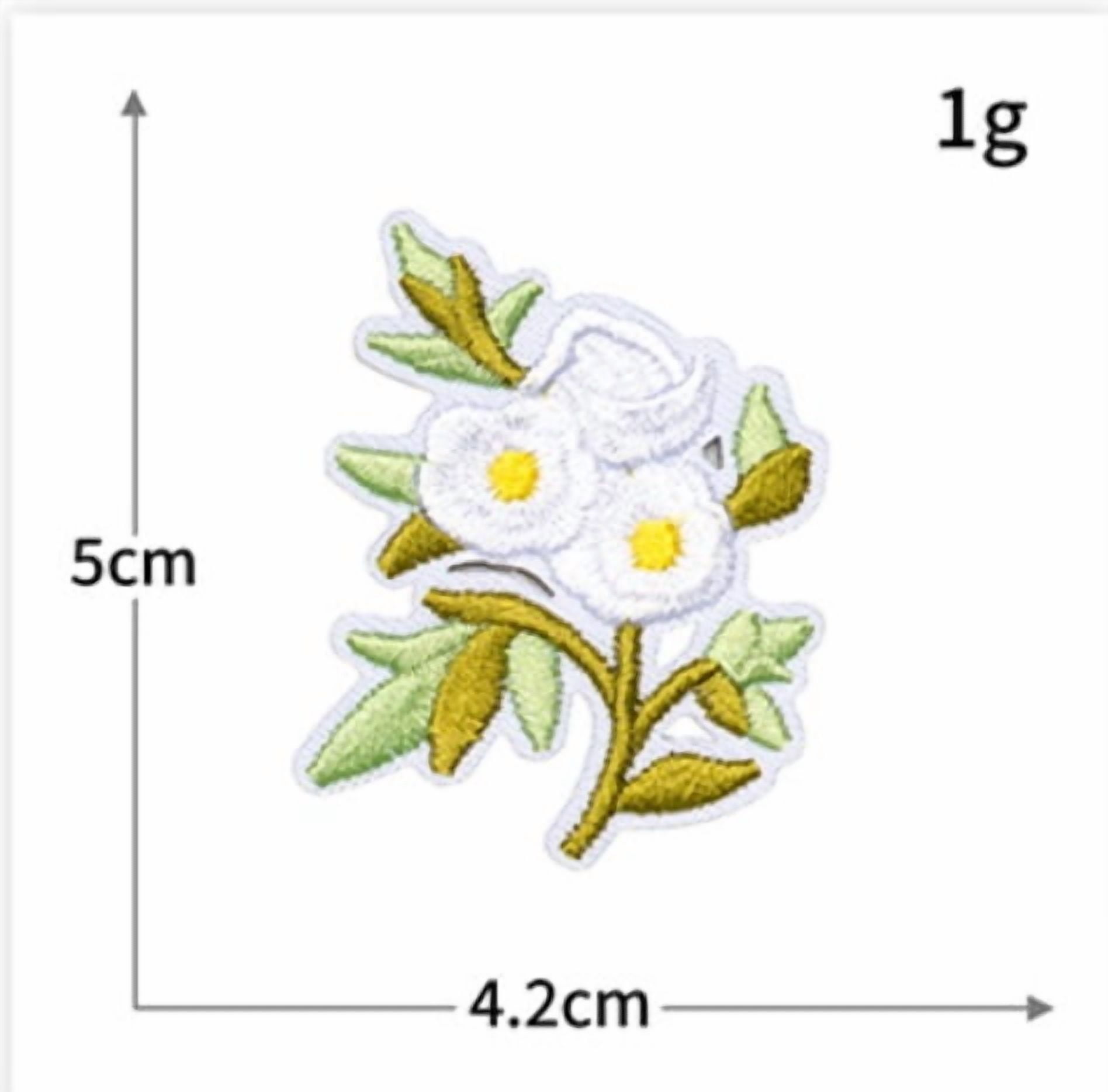 10 Packs of Self-Adhesive Fabric Embroidery Stickers for Clothing, Bags, and Crafts - Dielianhua