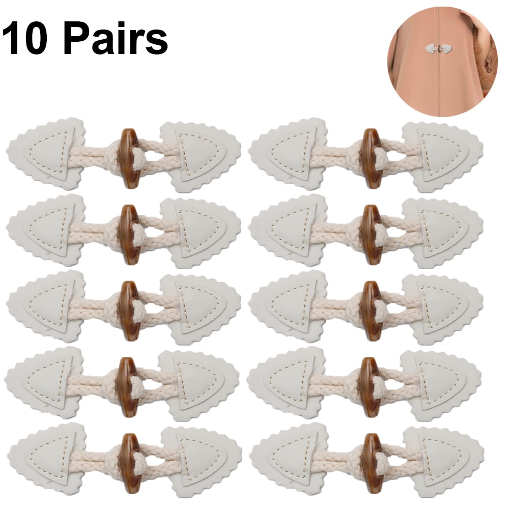 10 pairs Leather Sew-On Toggles Closure with Resin Horn Button Sewing ...