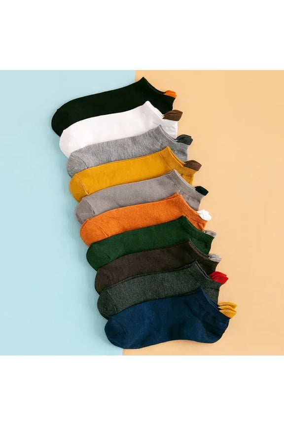10 pairs men/women universal plain color crew socks one size fashion boat socks summer short socks