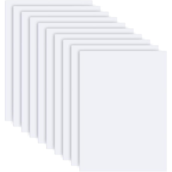 10 pc 10pcs PVC Foam Board Sheet 11.8x7.8inch Rectangle White Foam PVC Plates Plastic Sheets for Crafts Modelling Art Display School Projects 1mm Thick