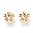 thumbnail image 1 of 10 pc 304 Stainless Steel Bead Caps 5-Petal Flower Golden 6x6.5x1.5mm Hole: 1.2mm, 1 of 2