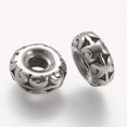 thumbnail image 2 of 10 Pc 304 Stainless Steel Beads Rondelle Antique Silver 10x4mm Hole... 2 of 13