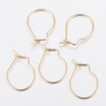 thumbnail image 1 of 10 pc 304 Stainless Steel Hoop Earrings Findings Kidney Ear Wires Golden 18x13x0.8mm, 1 of 2