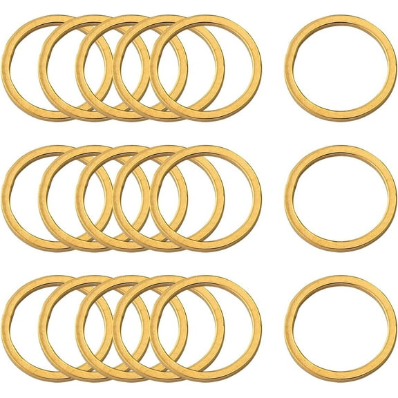 10 pc 304 Stainless Steel Linking Ring Ring Golden 12x0.8~1mm
