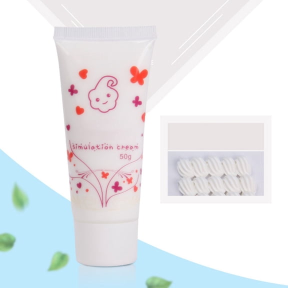 10 pc 50ml Fake Whipped Cake Cream Glue DIY Simulation Imitation Cream for Phone Case Craft Decoration White 4.6x2.9x10.2cm