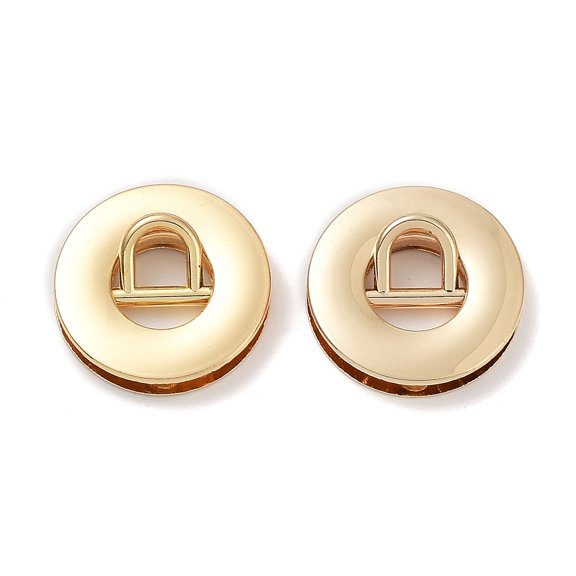 10 pc Alloy Connector Buckle Eyelet Screw Ring O D Rings Buckles for bag Replacement Accessories Flat Round Light golden 2.8x0.88cm Inner Diameter: 0.75x0.65cm
