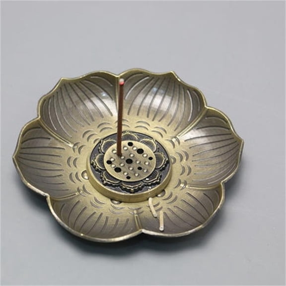 10 pc Alloy Incense Burners Plum Blossom Incense Holders Home Office Teahouse Zen Buddhist Supplies Antique Bronze 93x10mm