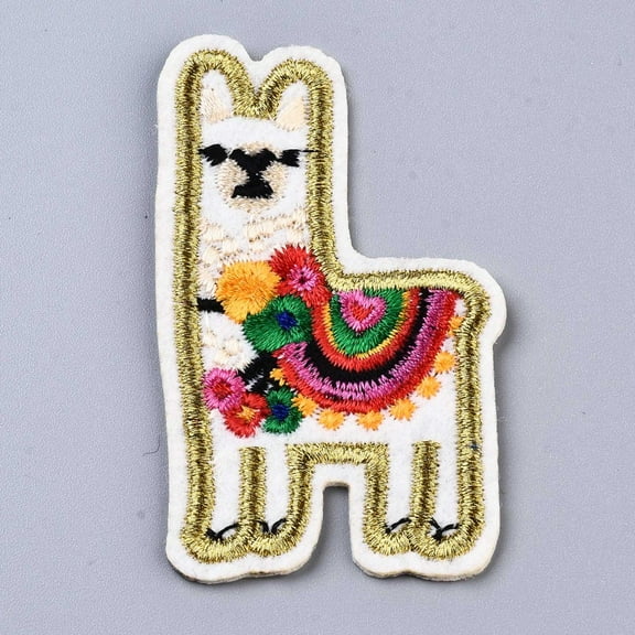 10 pc Alpaca Appliques Computerized Embroidery Cloth Iron on/Sew on Patches Costume Accessories Colorful 67x39x1.5mm