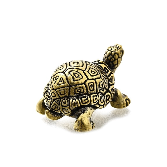 10 pc Brass Tortoise Figurine Statue for Living Room Table Home Decoration Antique Bronze 20x30x16mm