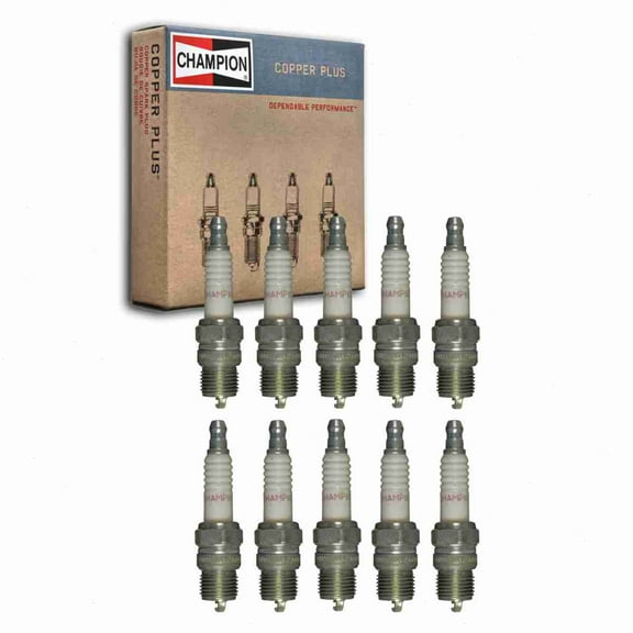 10 pc Champion 121 Copper Plus Spark Plugs for 4339492 7968 AF3 AF3C ARF3 ARF4 ASF3C ASF4C HR8A HR8AC MR43T R42CT R42T R43CT R43T RV8C T20RU Ignition Wire Secondary Fits select: 1970 CHEVROLET P30