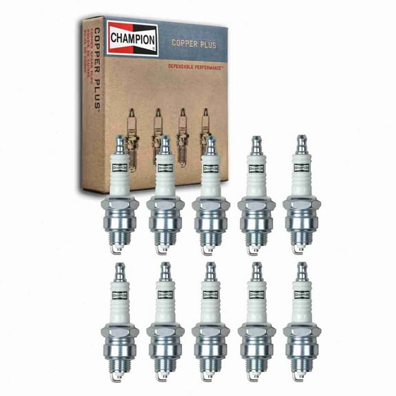10 pc Champion 14 Copper Plus Spark Plugs for 14R32 14R42 4091933 4339425 AR32 AR42 AS42C BPR6S CR43S R42S R43CS R43S R44S RJ12YC W20PRU WR7F Ignition Wire Secondary