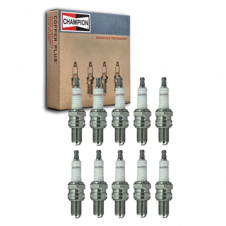 10 pc Champion 504 Industrial Spark Plugs for AG9 N21 W10C W9EU Ignition Wire Secondary