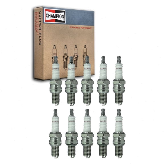 10 pc Champion 504 Industrial Spark Plugs for AG9 N21 W10C W9EU Ignition Wire Secondary