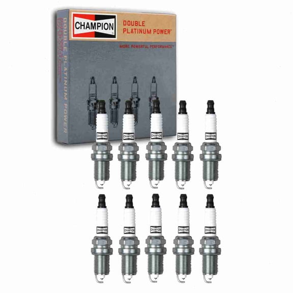 10 pc Champion 7318 Double Platinum Spark Plugs for 41-825 4301 4417 4418 FGR7DQP FGR8DQP K20RU PFR7N-D PZFR5D11 RC12PMPB4 SK20R11 ZFR6K11 Ignition Wire Secondary