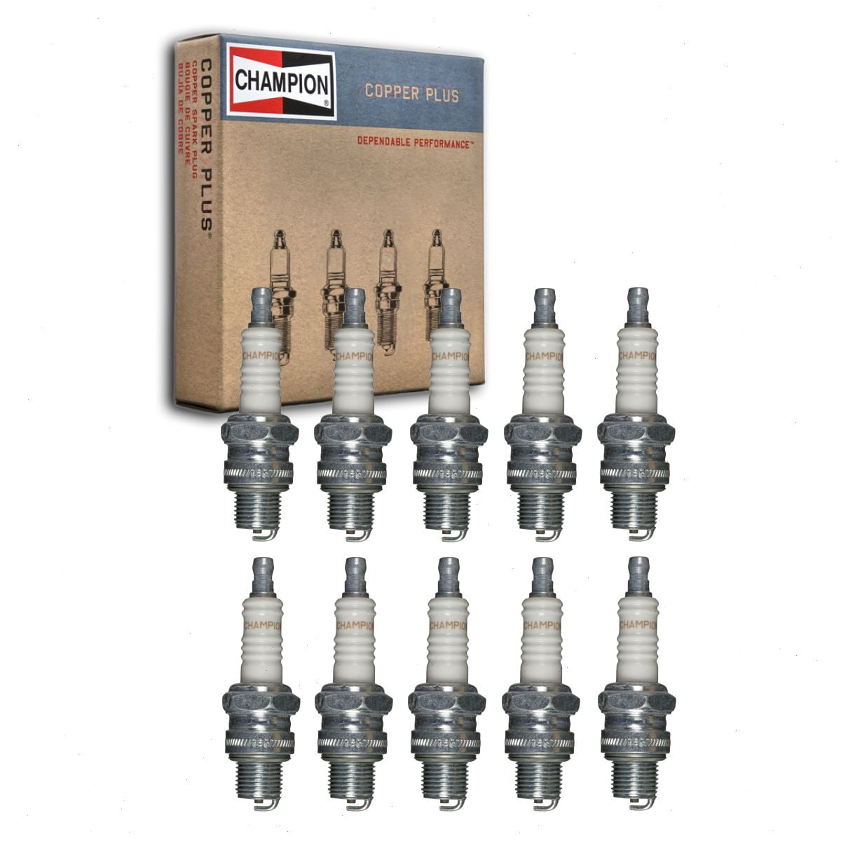 10 pc Champion 807 Copper Plus Spark Plugs for 14E1 41F 445Z AE091 AE1X ...