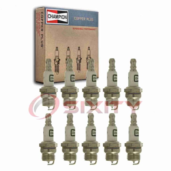 10 pc Champion 860 Copper Plus Spark Plugs for RDJ7J Ignition Wire Secondary