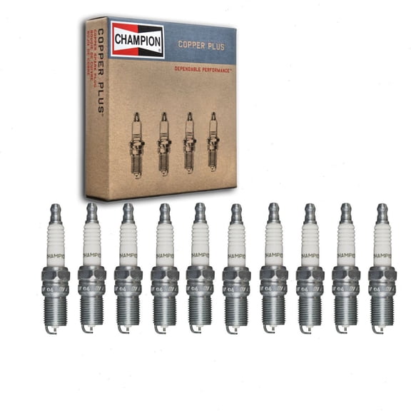 10 pc Champion 909 Copper Plus Spark Plugs for 82300325 RS17YX Ignition Wire Secondary