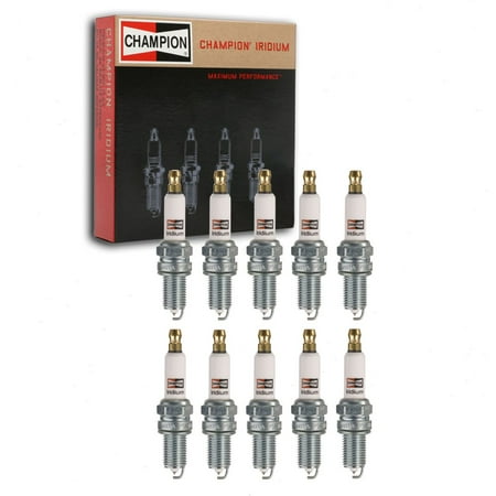 10 pc Champion 9700 Iridium Spark Plugs for Ignition Wire Secondary